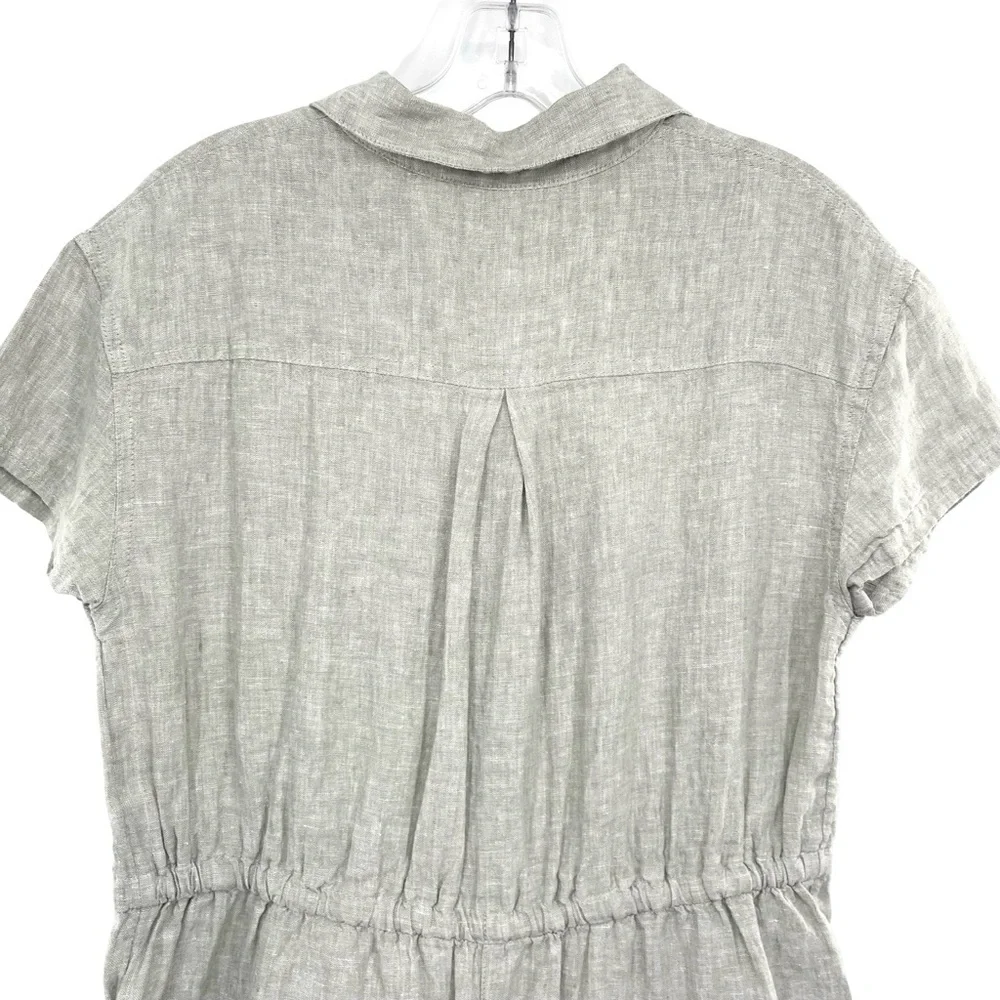 C&C California Linen Short Sleeve Romper Small